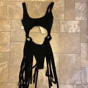 Hot & Delicious- A black one-piece swimsuit